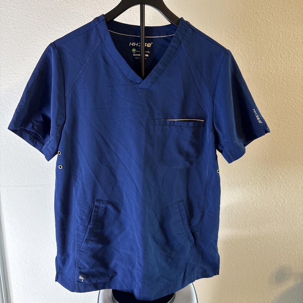 Healing Hands HH360 Women's Royal Blue Scrub Top Pocket Size S